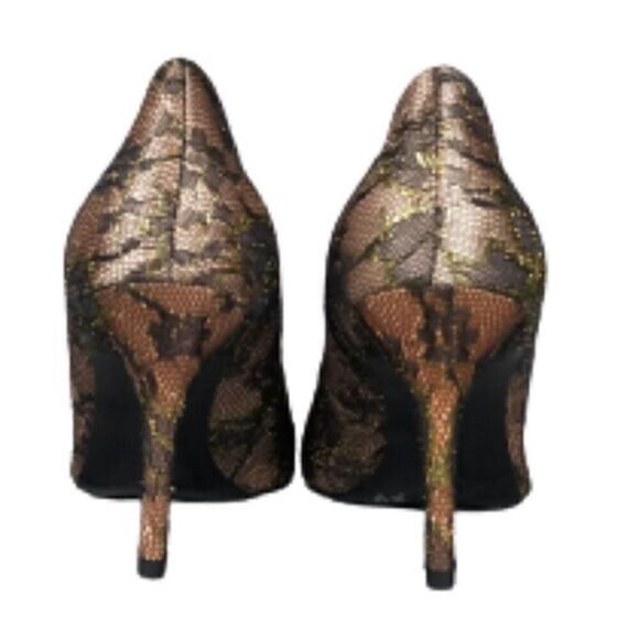 ENZO Angiolini Black Lace Pointed Toe Heels - Picture 2 of 6